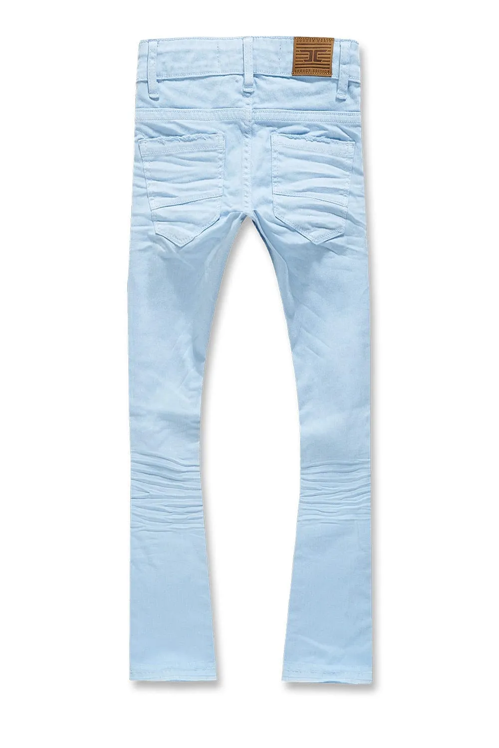 Kids Stacked Tribeca Twill Pants (Sky Blue)