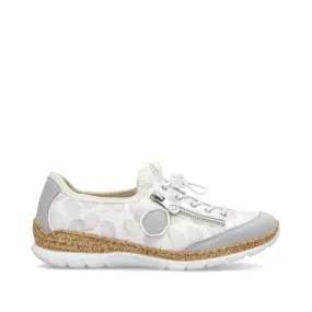 Ladies Rieker Lace Up Shoe Lilac/ White/Combination Style-N4263-91 sale