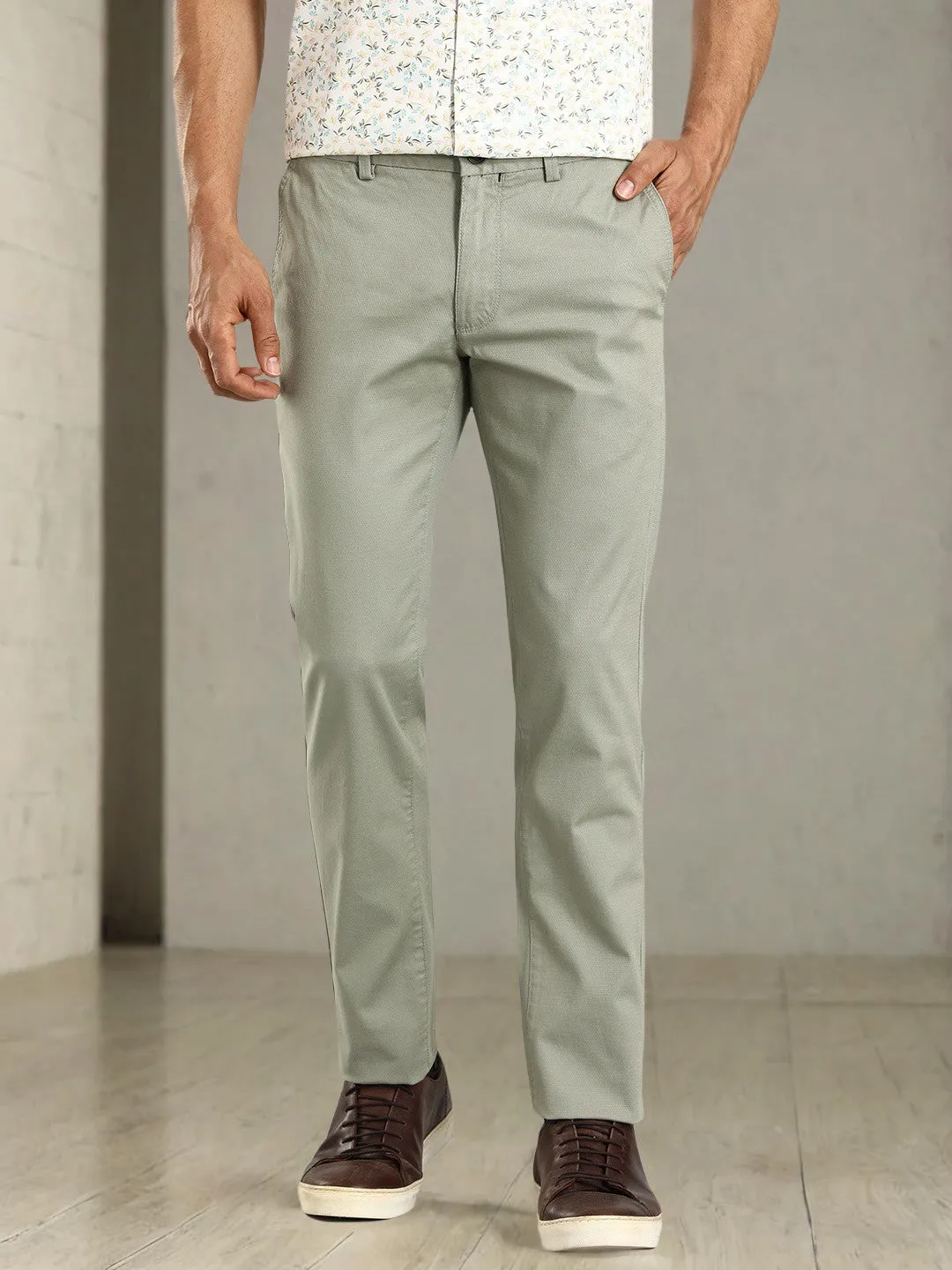 Men Brooklyn Fit Cotton Stretch Trouser