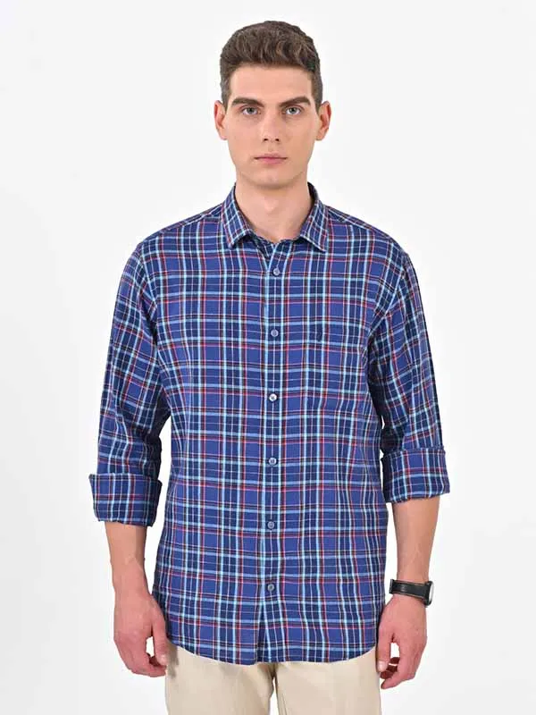 Men Checked Full Sleeve Cotton Shirt