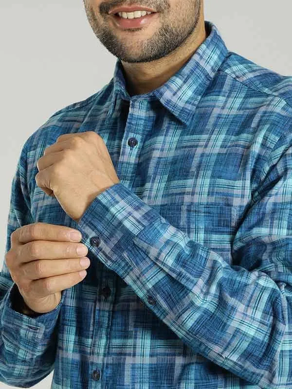 Men Checked Full Sleeve Cotton Shirt