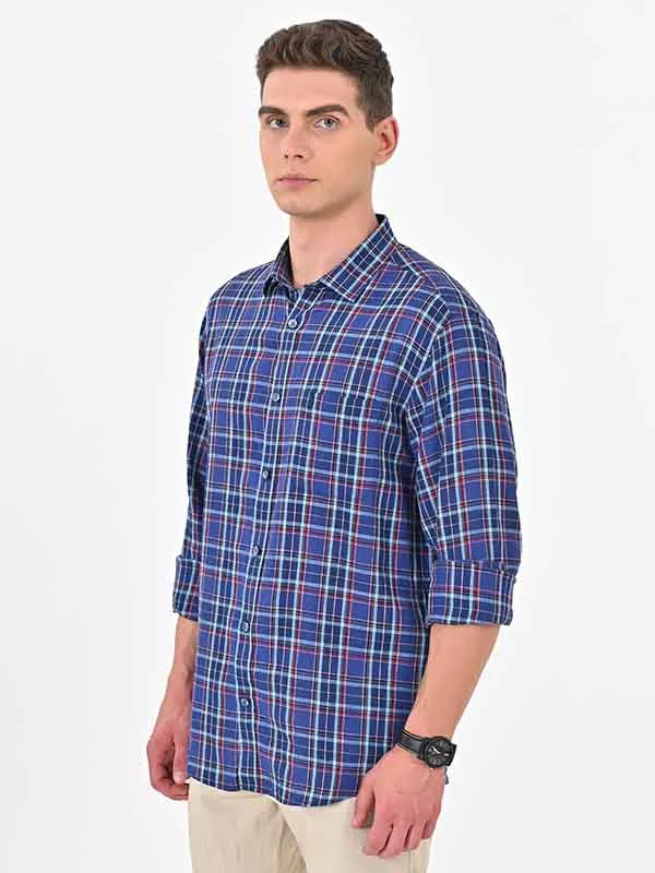 Men Checked Full Sleeve Cotton Shirt