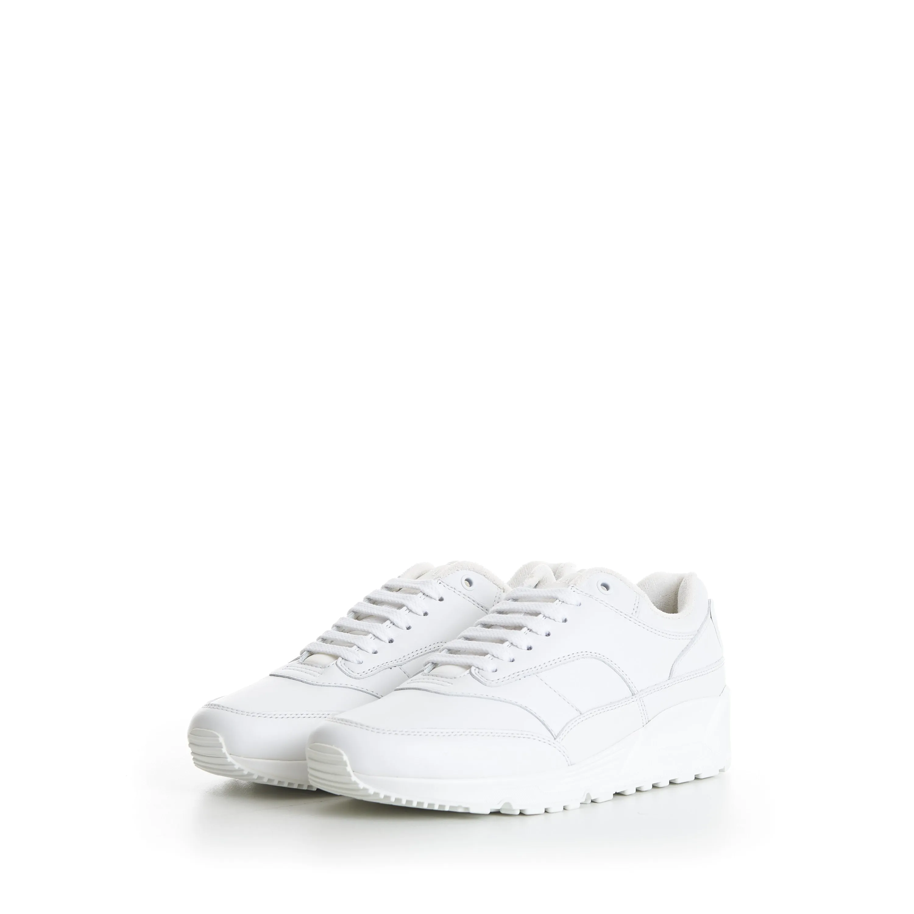 Men's White 'Bump' Low-top Sneakers - Smooth Leather