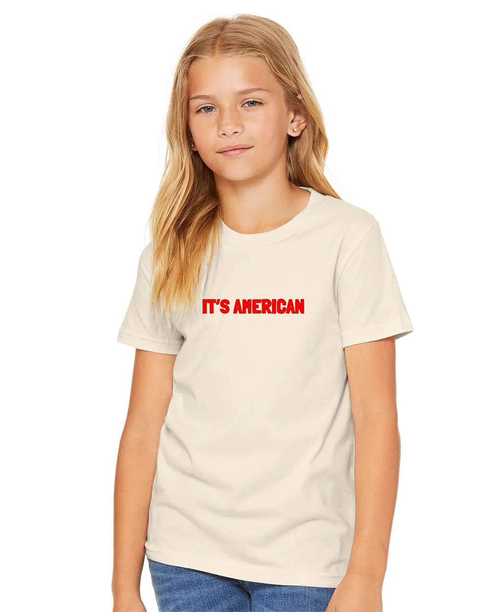 *NEW* PIMPINJOY Lady Liberty Kids Tee- IVORY