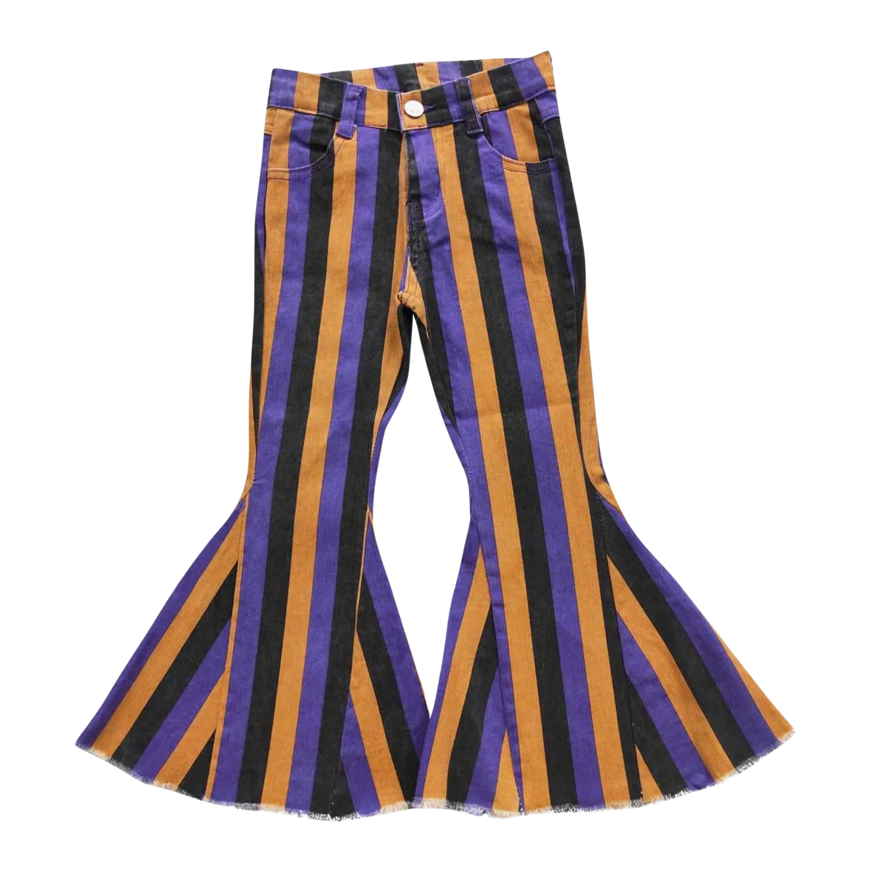 Orange & Purple Stripe - Kids Jeans