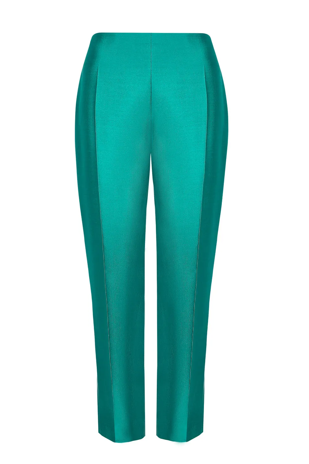 Peacock Sateen Trousers - Phoebe