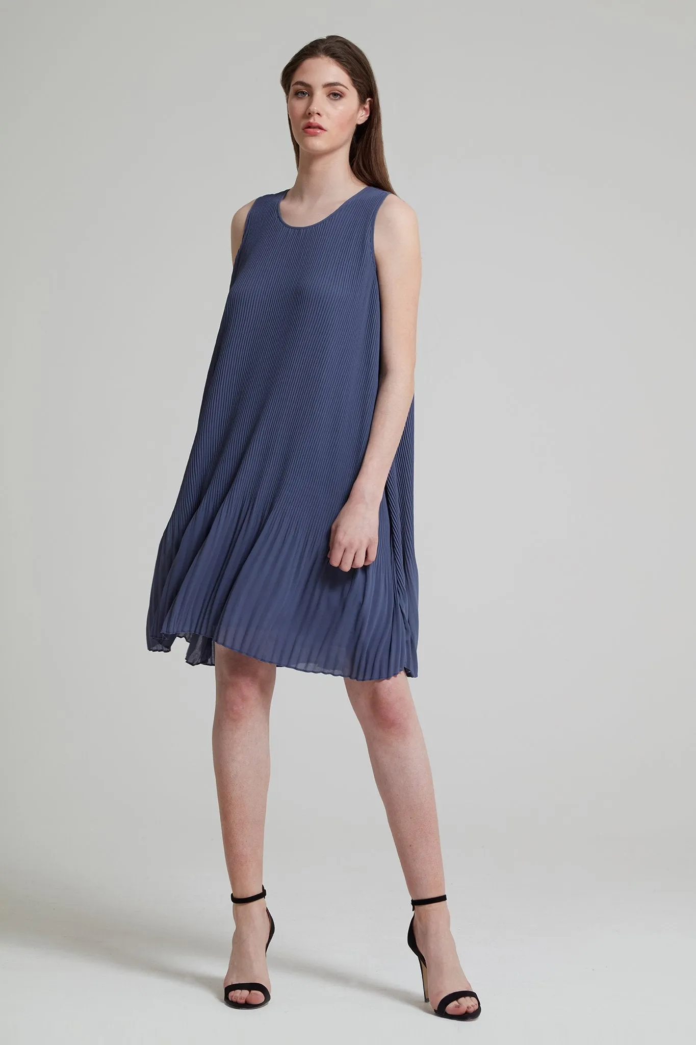 Pleated Crepe Georgette Dress