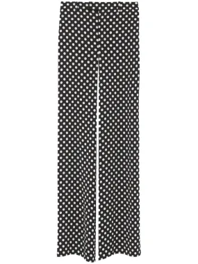 POLKA-DOT TAILORED SILK TROUSERS