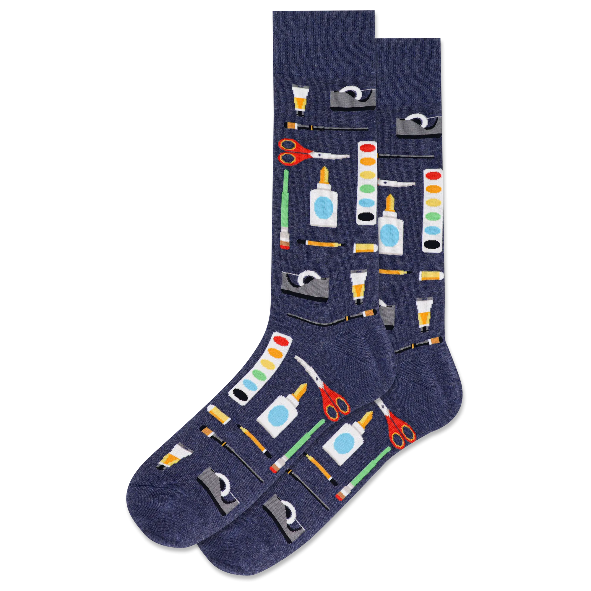 "Arts and Crafts Supplies" Crew Socks by Hot Sox