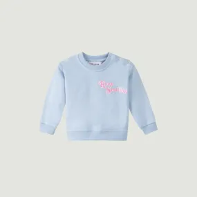 "Keep Smiling" Sweatshirt (Pastel Blue)