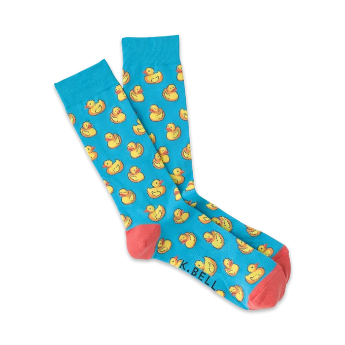 "Rubber Ducks" Crew Socks by K Bell - Large