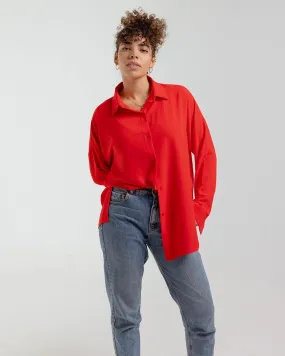 Red Oversized Shirt