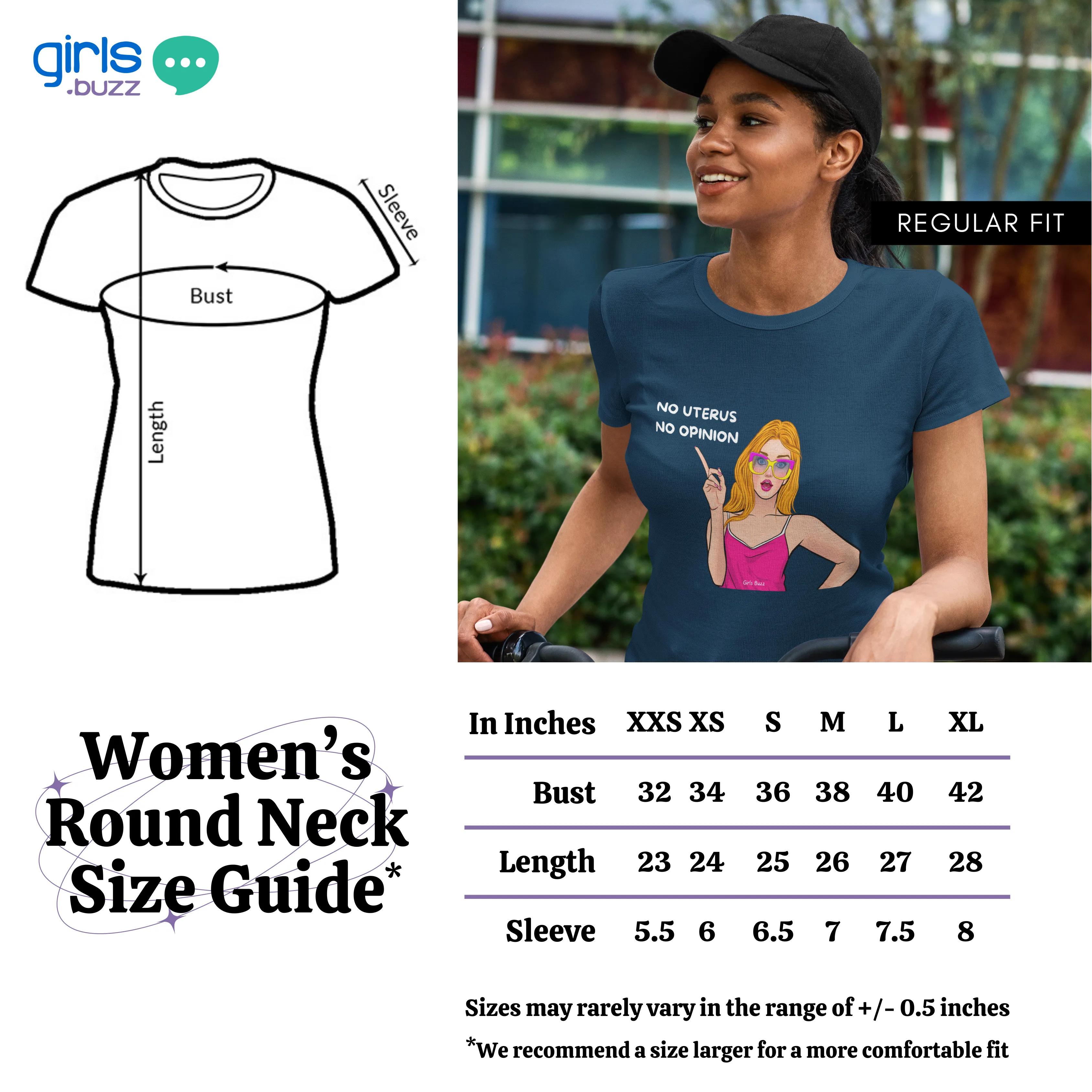 Regular Fit Black Women Cotton Tshirt - Break The Bias