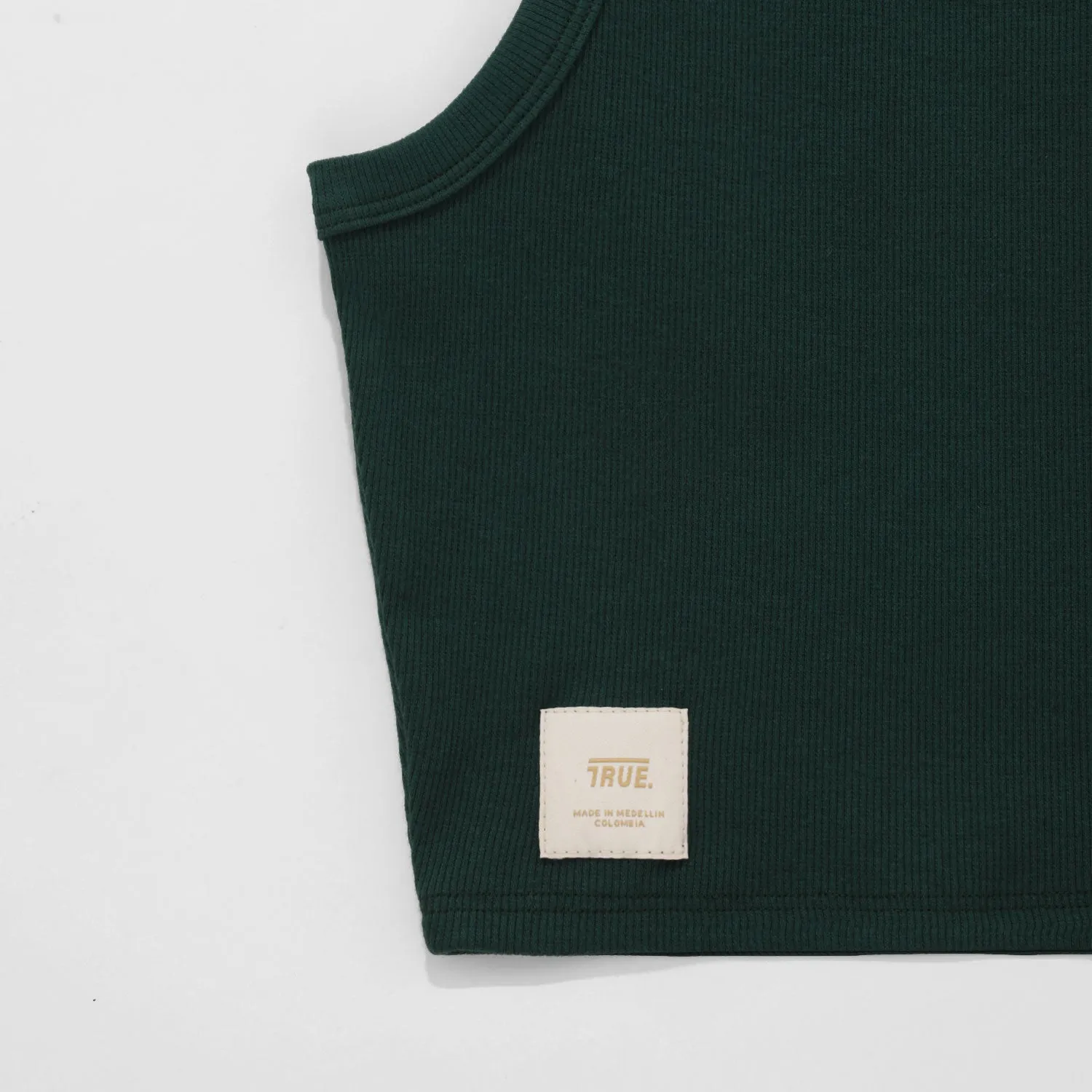 Ribbed Tank Top - Pine Green