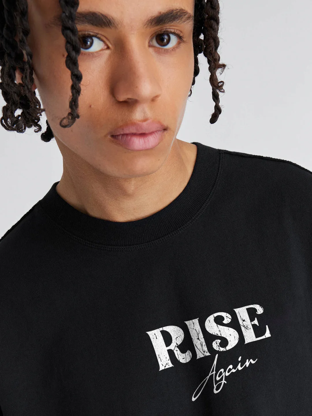 Rise Again Men Oversized Printed T-Shirt