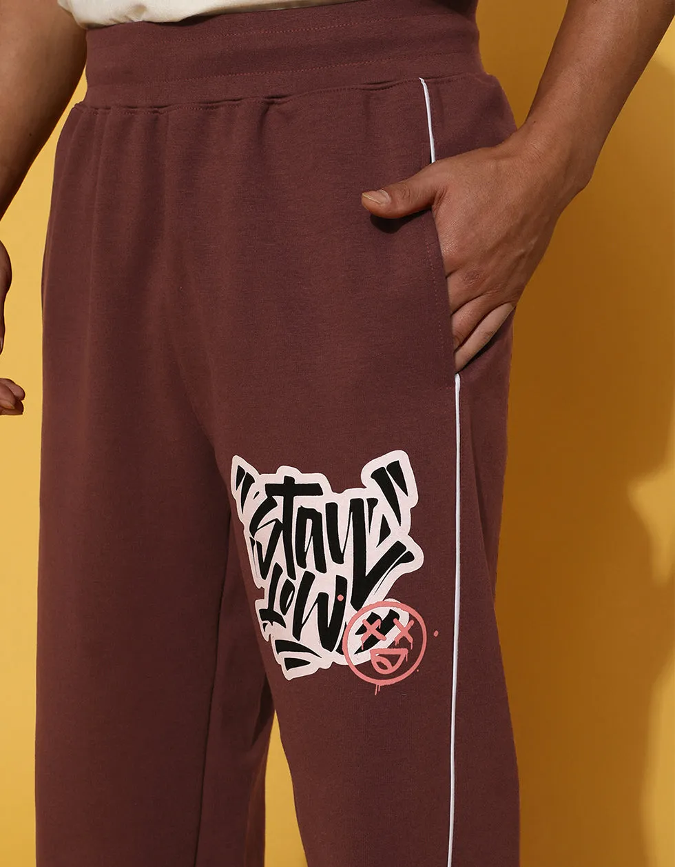 Sable Placement Graphic Printed Track Pant