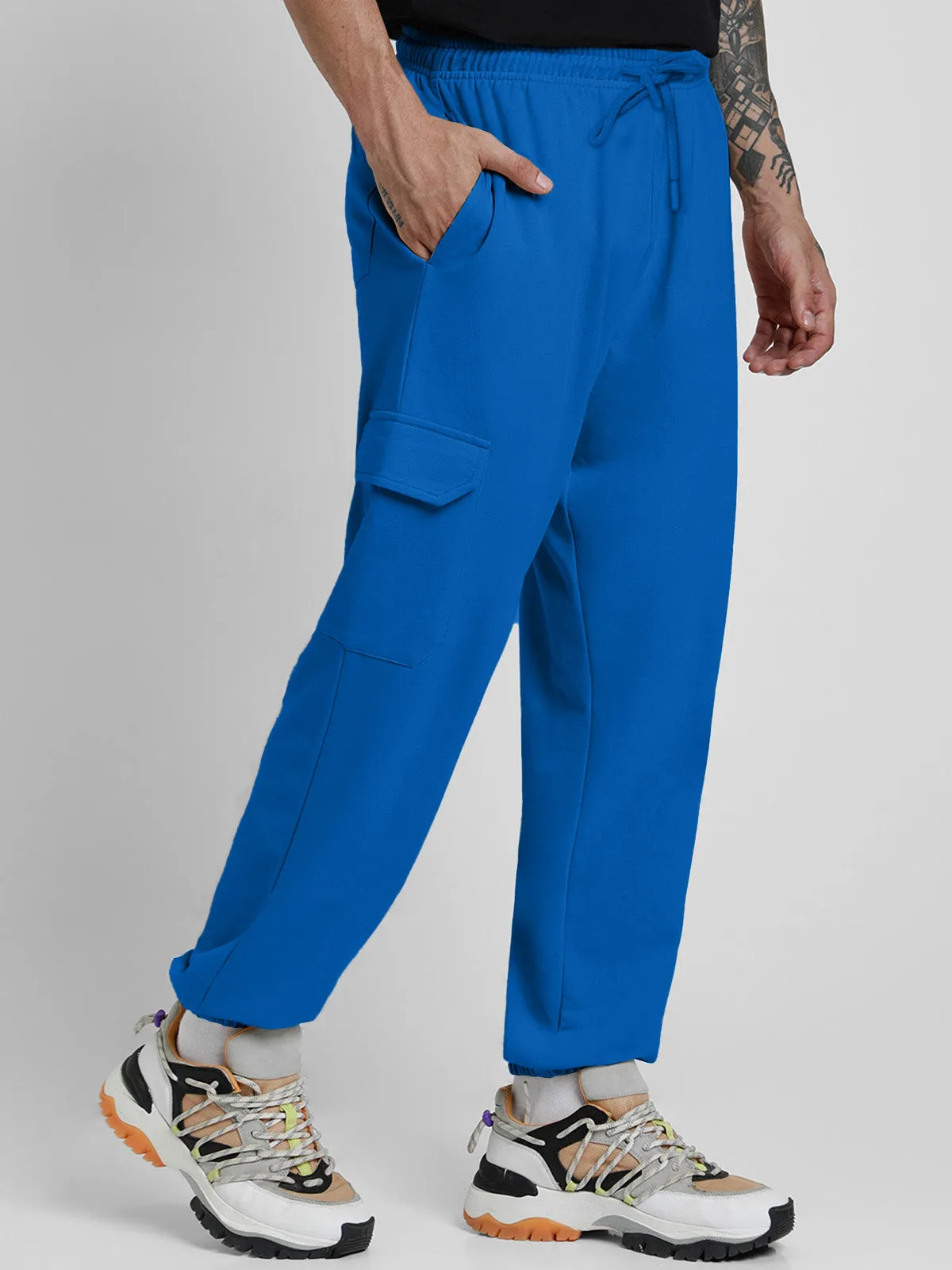 Skydiver Solid Baggy Fit Cargo Joggers