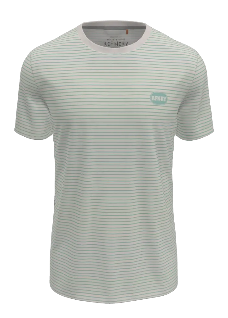 Stripe T-Shirt _ 150340 _ Aqua