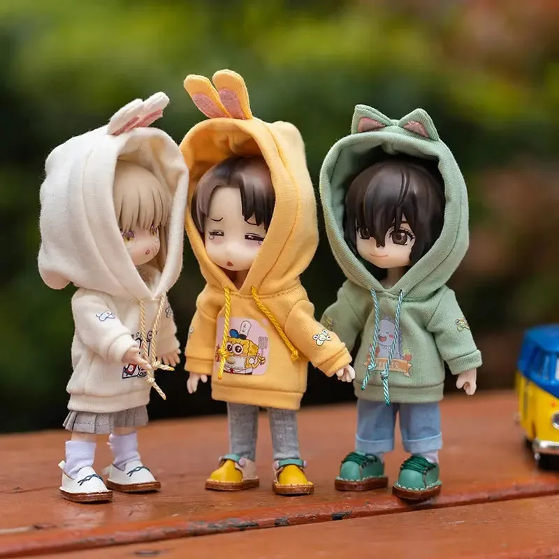 Suki OB11 Rabbit Ear Hooded Sweater – Cartoon Clothes for Penny, GSC, Nendoroids, Molly, Obitsu11, 1/12 BJD Doll