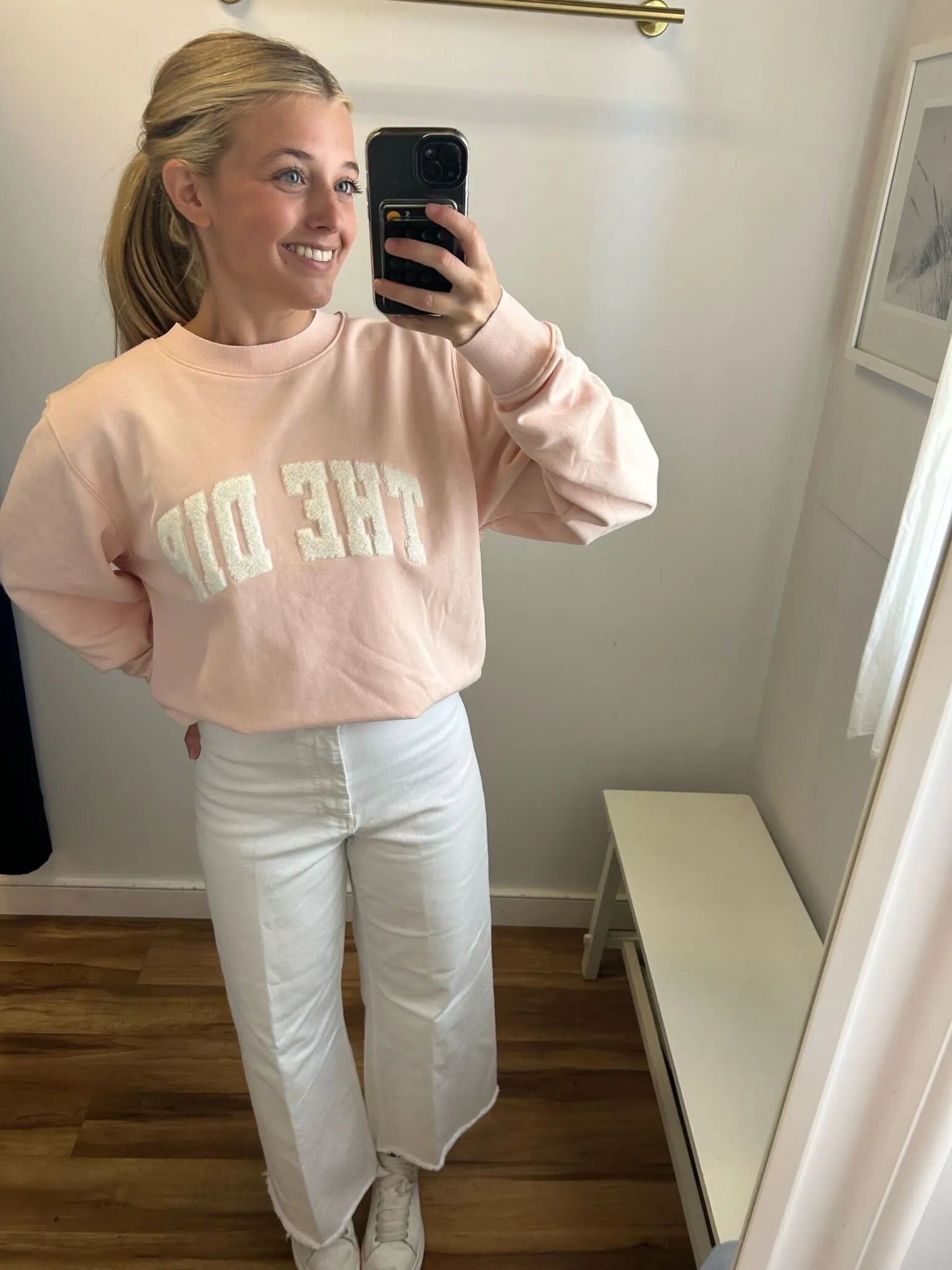 The Dip Sweatshirt - Pink & Ivory