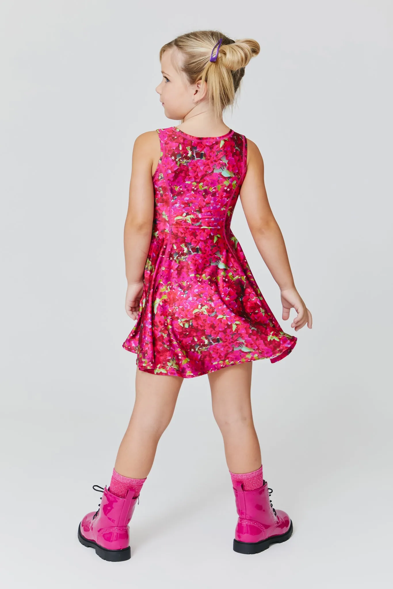 Toddler Skater Dress in Bougainvillea