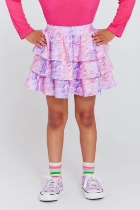 Toddler Tiered Skirt in Tie Dye Frosting