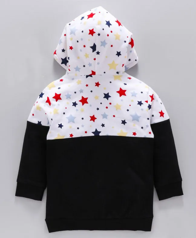 Ventra Girls  White Star Print Hood