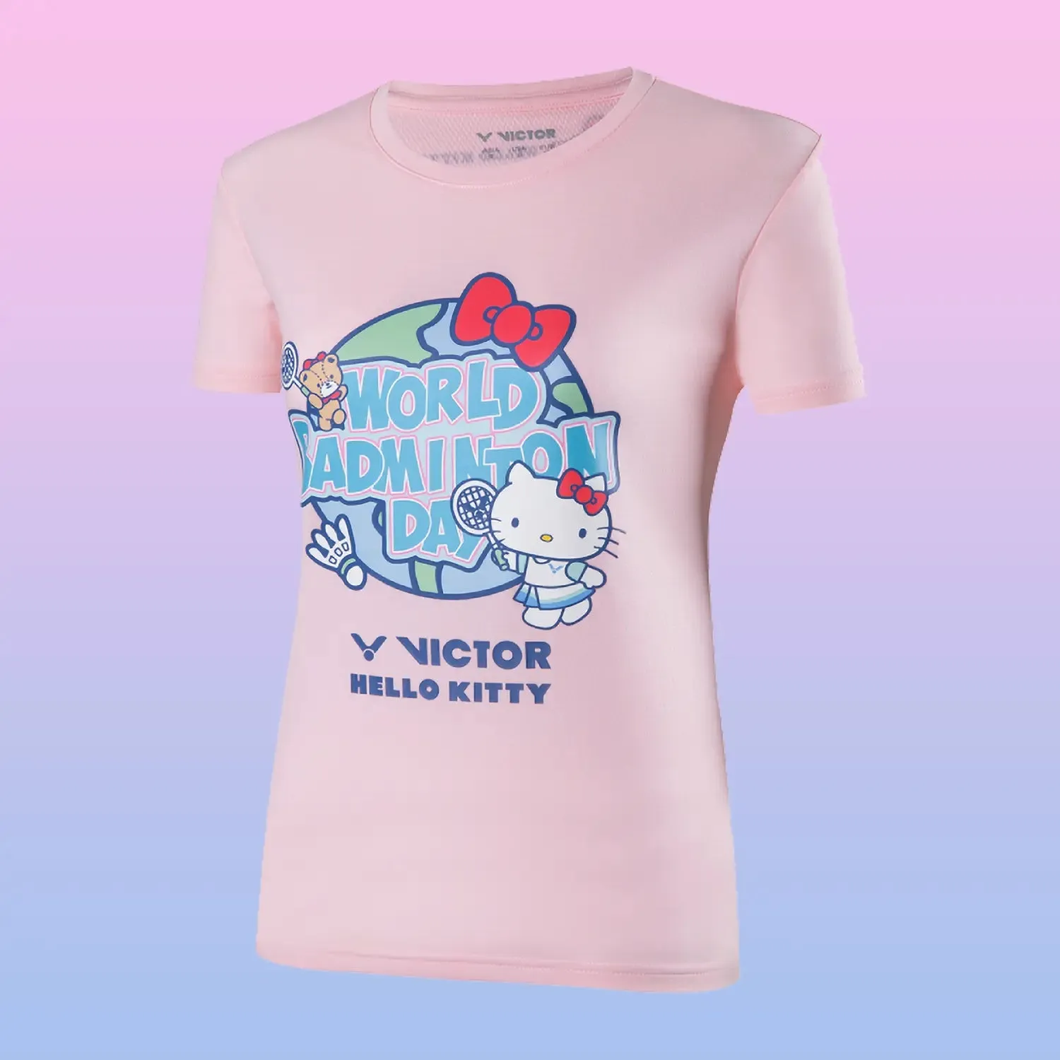 Victor x Hello Kitty World Badminton Day T-KT301I Shirt (Pink)