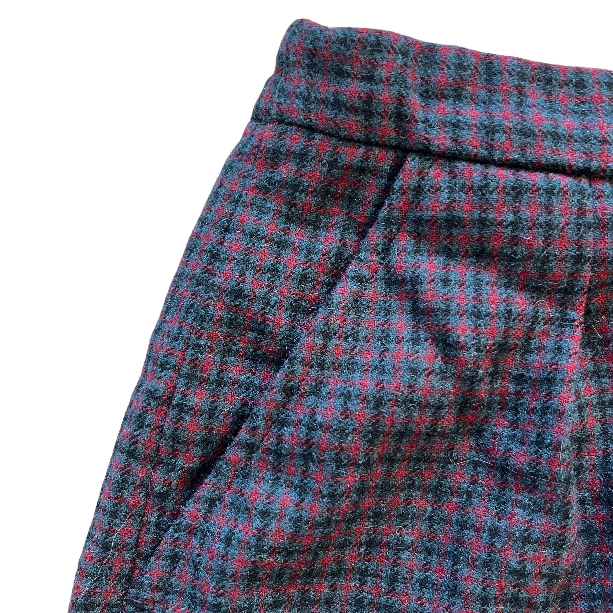 Vintage 1960s Checkered Trousers / 10-12Y