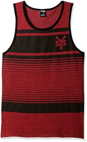 ZOO YORK MEN'S SLEEVELESS SLATER TANK TOP, MACHINE RED HEATHER, LARGE